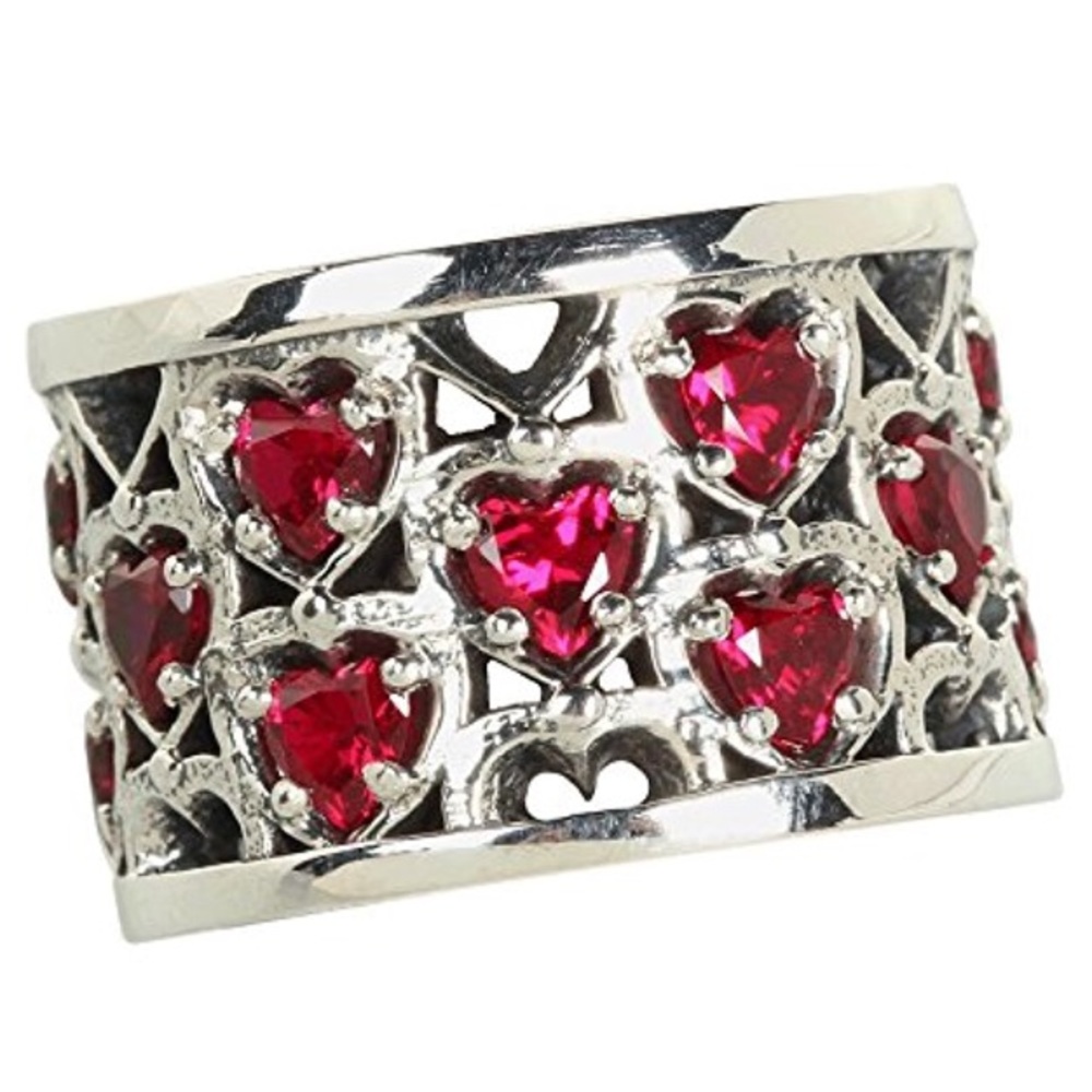 ❌SOLD❌ Queen Baby 925 Silver Garnet Infinity Ring